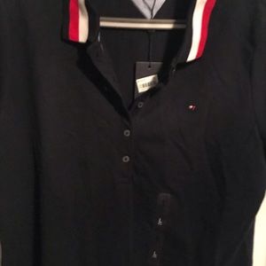 Tommy Hilfiger blue knit top.